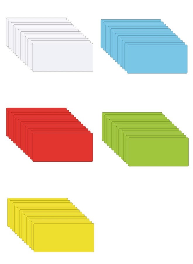 STTMGN Dry Erase Magnetic Labels (1x3,Pack of 60),Write On Magnets Sticker,Real Waterproof/Reusable for Classroom&Office&Cabinet&whiteboard&Fridge&More (Multicolor) - Image 1
