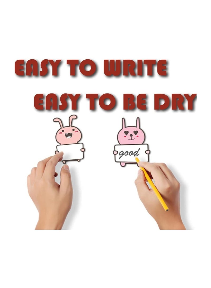 KASTWAVE Name Tags Stickers for Kids, 30 Pcs Cute Bunny Shape Name Tags Labels, Cute Cartoon Incentive Stickers for Kids Teacher School Home Classroom Supplies - Image 5