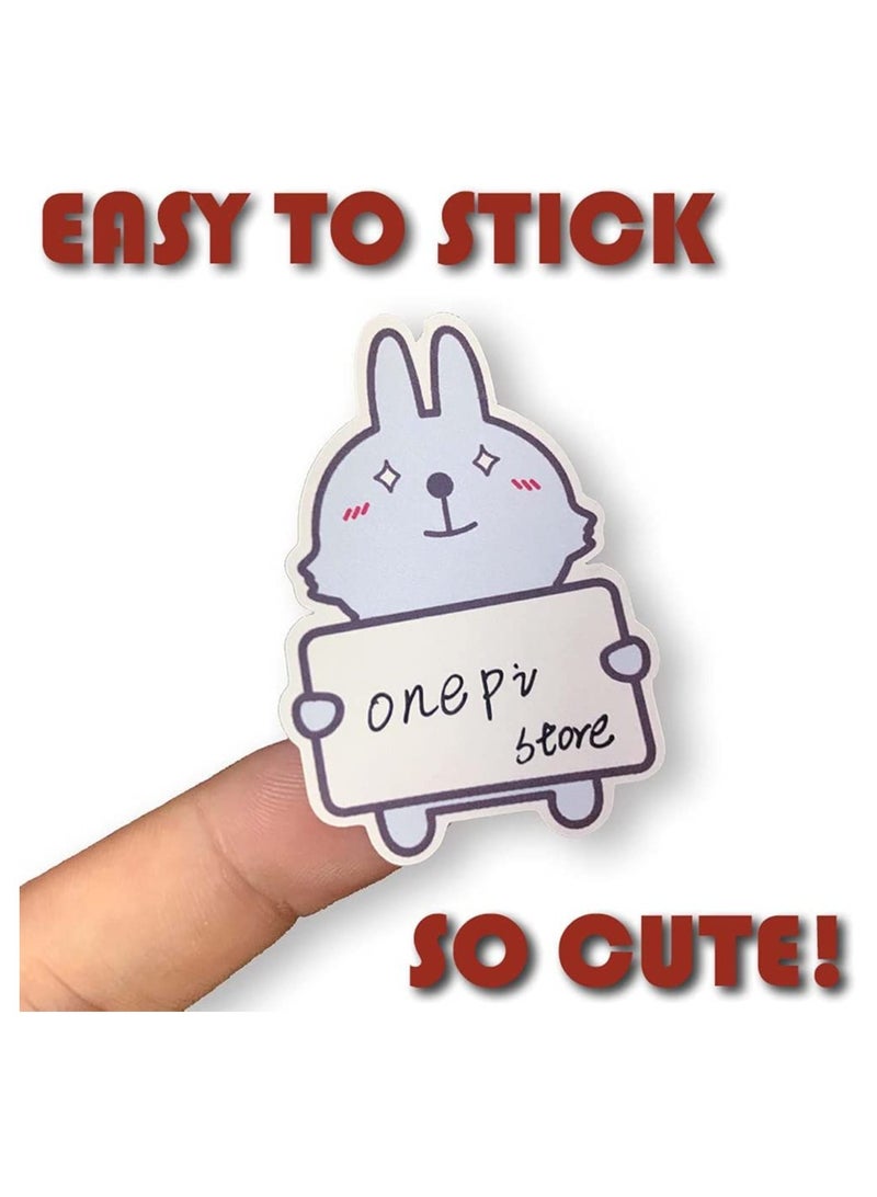 KASTWAVE Name Tags Stickers for Kids, 30 Pcs Cute Bunny Shape Name Tags Labels, Cute Cartoon Incentive Stickers for Kids Teacher School Home Classroom Supplies - Image 3