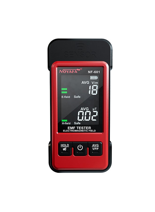 NOYAFA NF-601 Handheld Radiation Detector Geiger Counter Meter Electromagnetic Radiation Tester Dosimeter Multifunctional Electric Field Magnetic Field Radiation Detector with Sound and Light Alarm