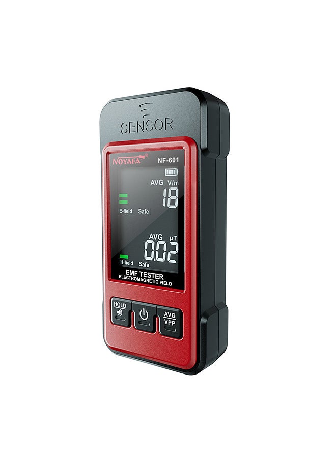 NOYAFA NF-601 Handheld Radiation Detector Geiger Counter Meter Electromagnetic Radiation Tester Dosimeter Multifunctional Electric Field Magnetic Field Radiation Detector with Sound and Light Alarm