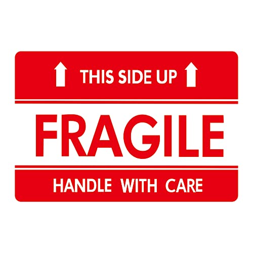 Hybsk This Side Up Fragile Stickers 2x3 Inch Handle with Care Shiping and Packing Warning Adhesive Label 300 Per Roll (2x3 inch) - Image 5