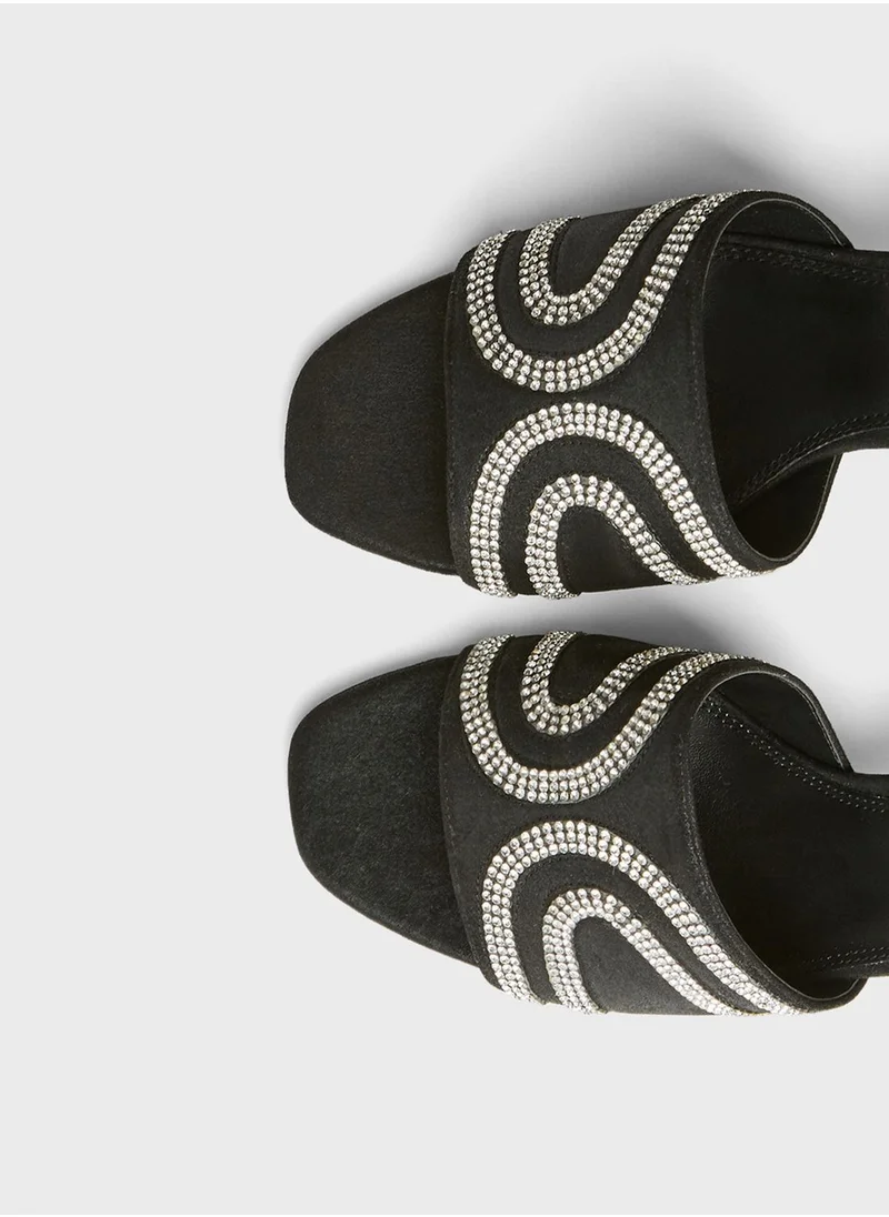 Dune LONDON Embellished Strap Heel Sandals