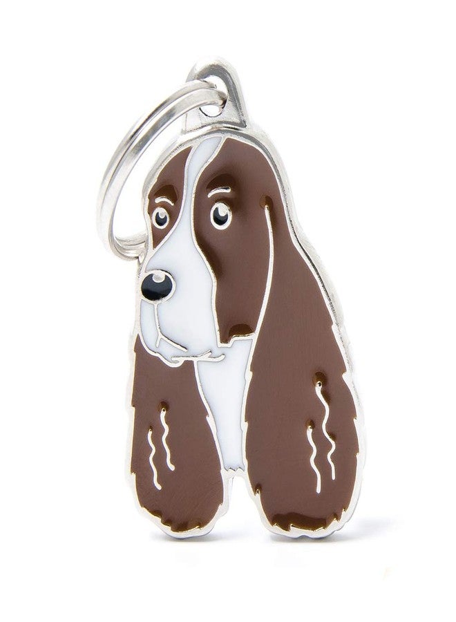 BBEART Pet Pendant, Dog Metal Pendant Key-Ring Puppy ID Tags Key Chain Keychains Birthday (English Springer Spaniel Coffee)
