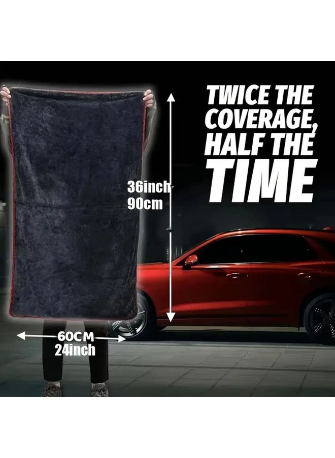 XXL Microfiber Car Drying Towel 35 43X23 62 Inches Super Absorbent Quick Detail No Water Marks - Image 2