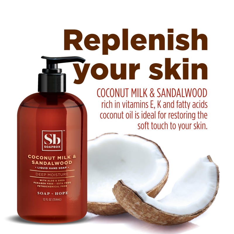 Soapbox Hand Soap Variety Pack (Coconut, Lavender, Meyer Lemon) Liquid Hand Soap, Moisturizing Wash with Shea Butter & Aloe Vera, Pack of 3 Bottles with Pump Dispenser, 12oz Each - Image 2