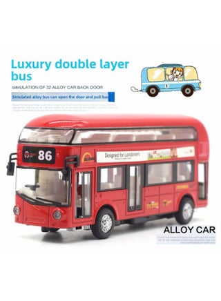 Tianying Alloy Double-decker Tour Bus Air-conditioned Bus City Bus Model Children's Huili Sound And Light Toy Car-Color:Red - pzsku/ZD6E70C055419928D5E3CZ/45/1745399510/df8b0e89-05f5-44ef-94ea-403921c764a6