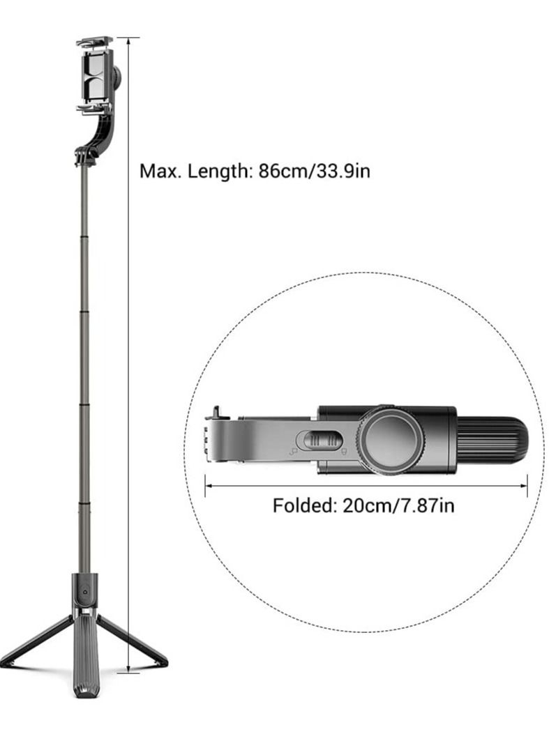 ELTRAZONE Gimbal Stabilizer,3 in 1 Phone Gimbal Stabilizer Selfie Stick Tripod 86cm 5-Section - Image 4