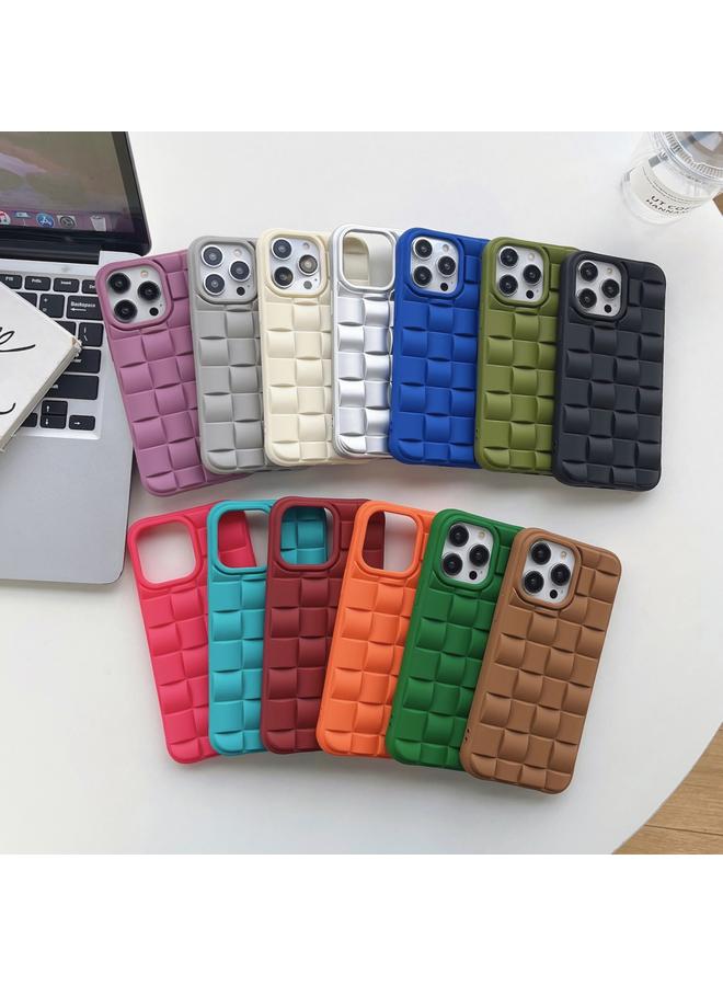 S-TOP Case For iPhone 12 Pro Max 3D Cube Weave Texture Skin Feel Phone Case - Image 2
