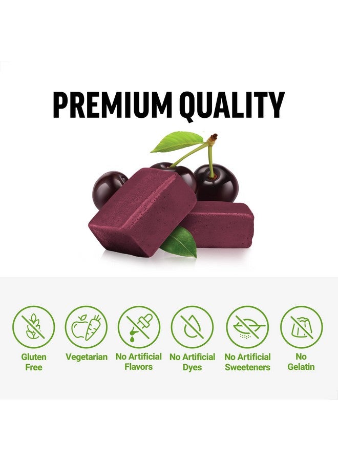 فوريس فاكتور فورس فاكتور، مكمل غذائي مثالي من الماكا وجذر الماكا وDIM مع الزعفران لتعزيز الطاقة والمزاج، مع الماكا الصفراء والسوداء، والفيتامينات والمعادن ومضادات الأكسدة، بنكهة الكرز الداكن، 60 قطعة مضغ ناعمة - Image 5