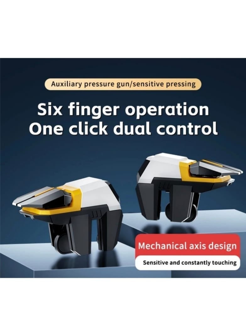 PUBG Triggers L1R1 L2R2 Mobile Gaming Triggers Aim Button Handle Shooter Controller for Mobile - تتضمن قفازات للأصابع - Image 5