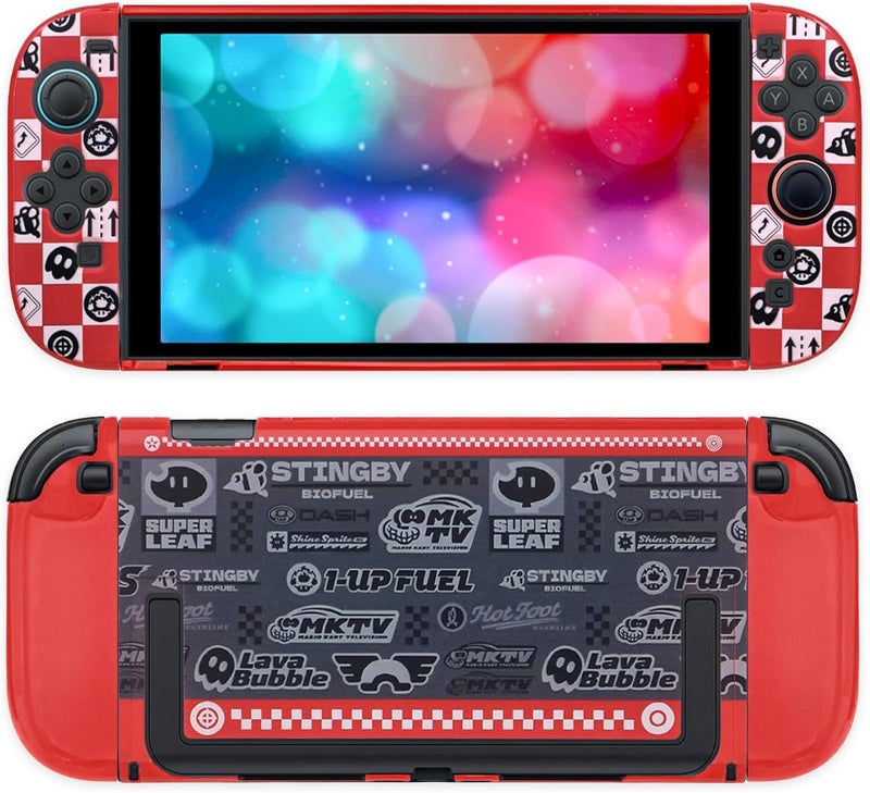 CHIKIXSON Switch 2 Case, Hard Protective Case for Nintendo Switch 2 (2025), Switch 2 Accessories for Mario Joycon Console, Shockproof, Scratch-Resistant, KartWorld, Red - Image 1