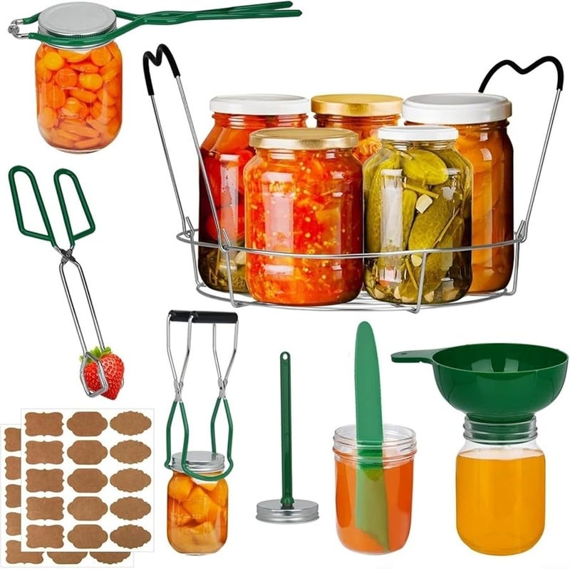 Stainless Steel Canning Tools Set with Jar Lifter Funnel Heat Resistant Kitchen Utensil Kit - Image 5