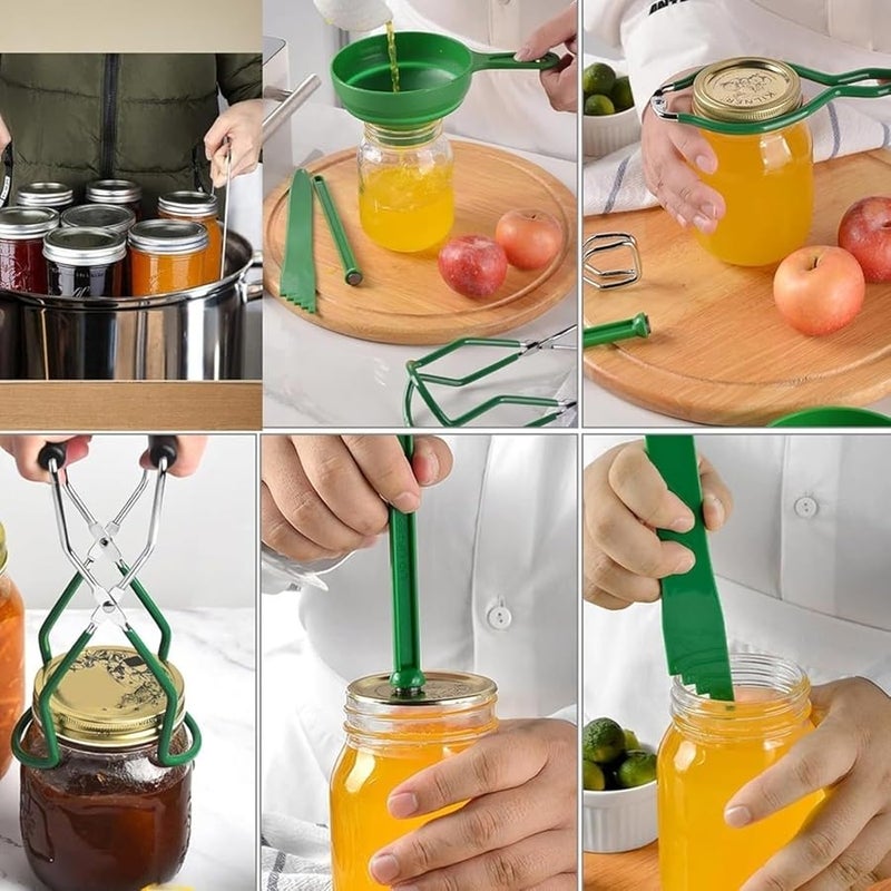 Stainless Steel Canning Tools Set with Jar Lifter Funnel Heat Resistant Kitchen Utensil Kit - Image 3
