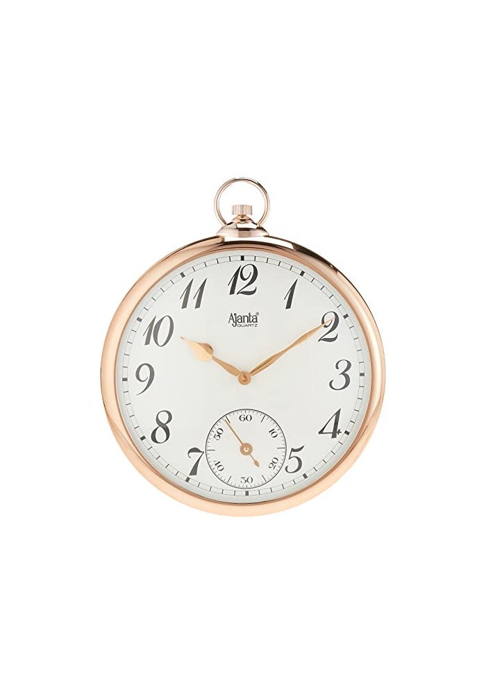 Ajanta Plastic Analog Wall Clock 2207 – Copper | Silent Sweep Movement | Designer Home & Office Wall Clock | 42.5 x 36 cm - Image 3