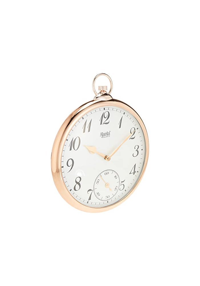 Ajanta Plastic Analog Wall Clock 2207 – Copper | Silent Sweep Movement | Designer Home & Office Wall Clock | 42.5 x 36 cm - Image 2