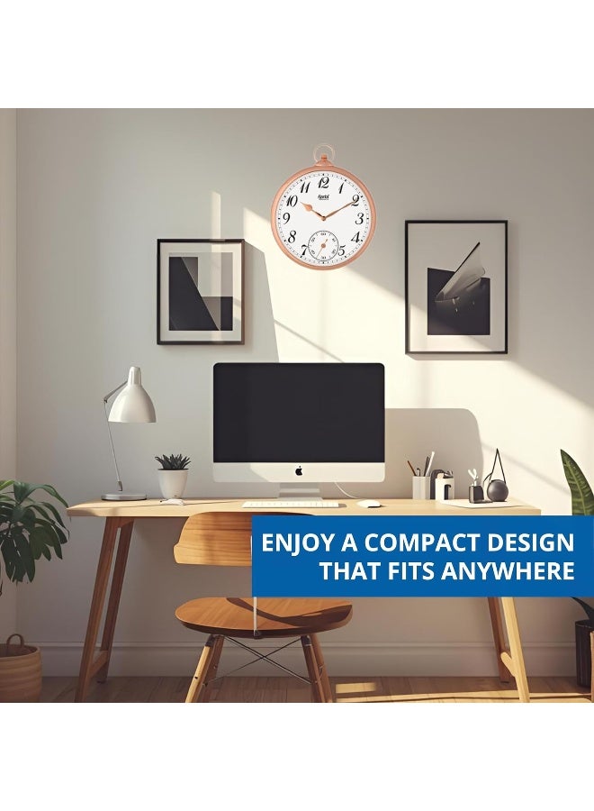 Ajanta Plastic Analog Wall Clock 2207 – Copper | Silent Sweep Movement | Designer Home & Office Wall Clock | 42.5 x 36 cm - Image 5