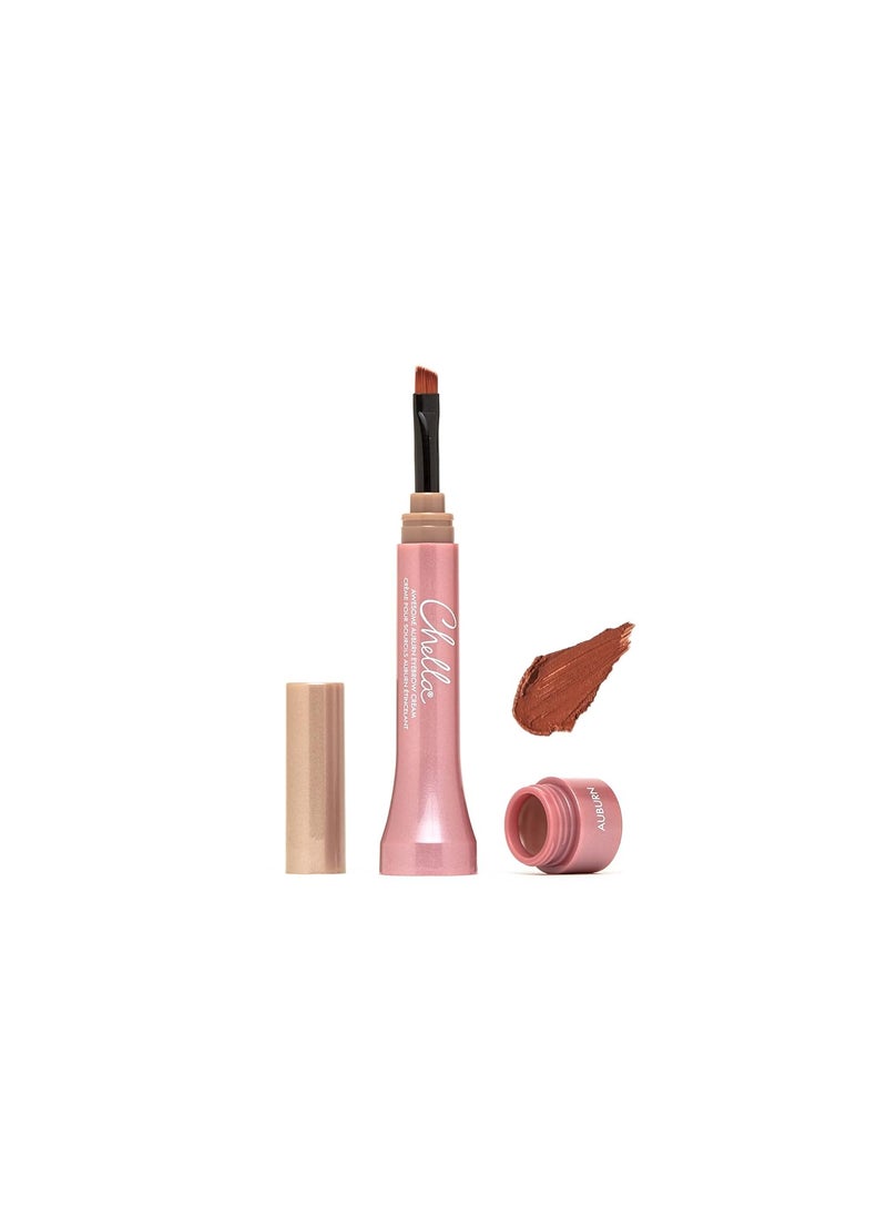 Chella Chella Eyebrow Cream Awesome Auburn  Vegan Cruelty Free Paraben Free Gluten Free Eyebrow Pomade Makeup  Long Wearing Velvet Consistency Water Resistant 