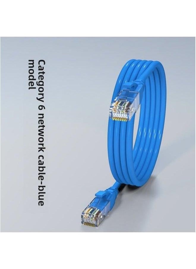 Generic Pure Copper Network Cable Household Super 66 Gigabit Computer 55 Router 10 Broadband Finished High-speed 15 Meters-Color:Category 6 Blue Over Fuluke Oxygen-free Copper-Line Length:6m  - Image 1