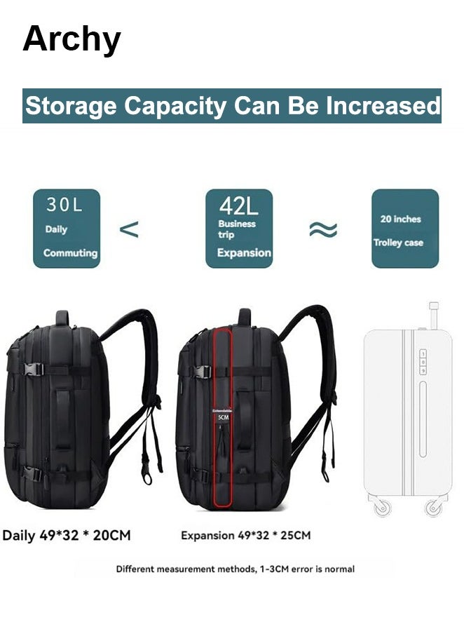 Archy - Fits 17-Inch Laptop Backpack Business Backpack 3-in-1 Scalable Capacity College Bookbag for Work School - Image 1