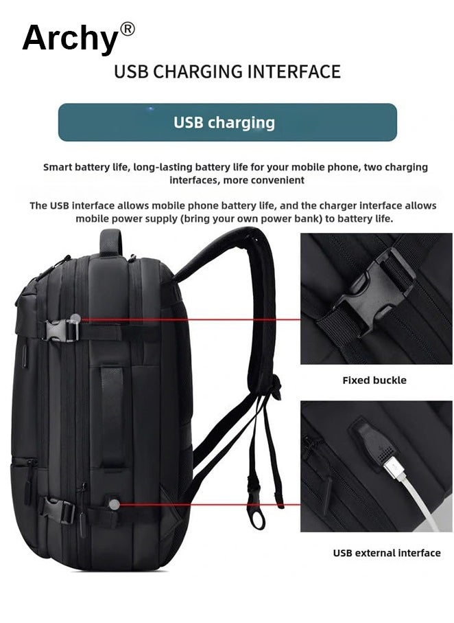 Archy - Fits 17-Inch Laptop Backpack Business Backpack 3-in-1 Scalable Capacity College Bookbag for Work School - Image 1