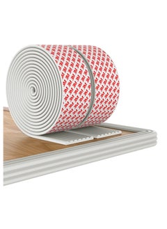 Baby Proofing 32.8ft Edge Corner Protector, Extra-Wide Soft Safety Guards, Proof Foam Padding, with 3M Strong Adhesive Double Sided Tape, Baby Proofing Padding, for Fireplace, Desk, Table (White)