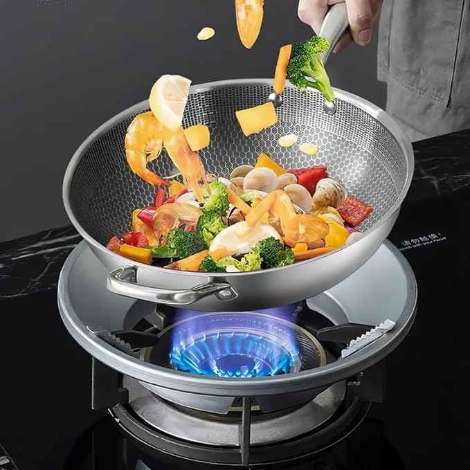 Gokich Gas Saver Stand Set of 2 Gas Saver Burner Jali For Home Gas Stove Fire Windproof Energy Saving Gas Chula Support Stand 4 Legs Supported For Indian Gas Stand Stove Protector_02  - Image 4
