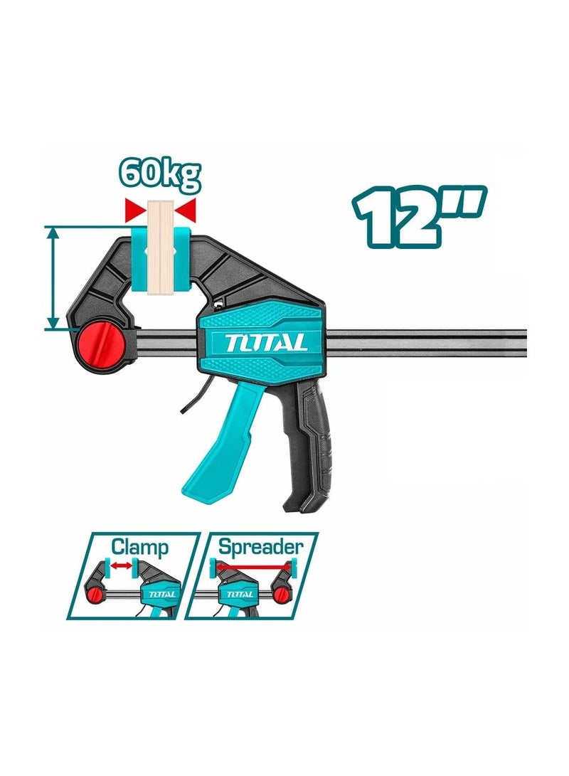 TOTAL Plastic clamp for wood, size 12 inches, model THT1340602 - Image 1