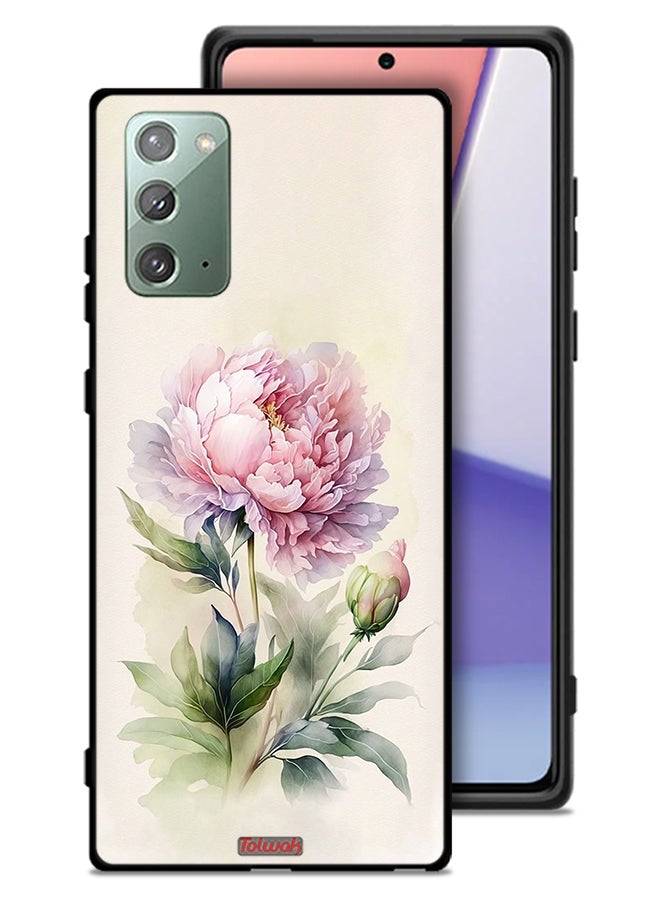 Tolwak Samsung Galaxy Note 20 5G Protective Case Cover Watercolor Rose Paint Art  - Image 1