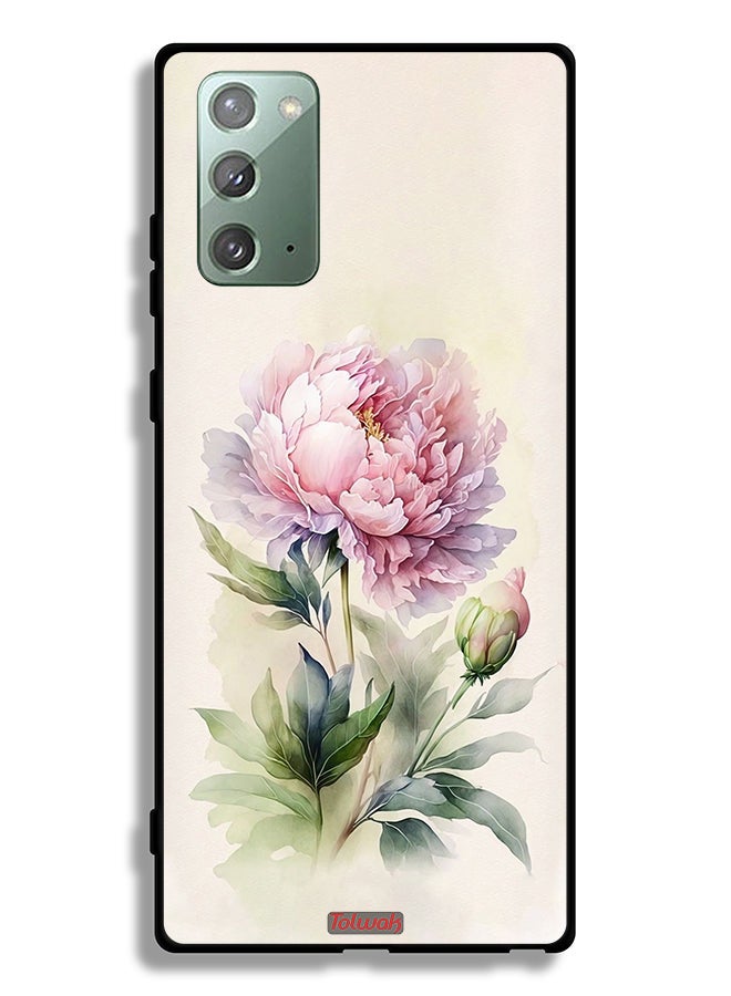 Tolwak Samsung Galaxy Note 20 5G Protective Case Cover Watercolor Rose Paint Art  - Image 2
