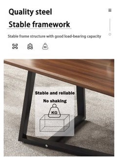 AGD Rectangular Coffee Table with Steel Frame Legs and Stylish Large Desktop, Stable Load-bearing Light Luxury Creative Tea Table, Suitable for Living Room, Office and Reception Room 120 x 60 x 45 cm  - Image 4