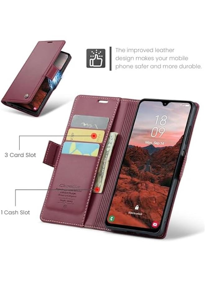 Generic - Slim Magnetic Flip Case with Card Holder for Samsung Galaxy A05S - RFID Blocking Wallet Cover - Durable Shockproof Anti-Scratch Protection for Galaxy A05S Phone - Image 1