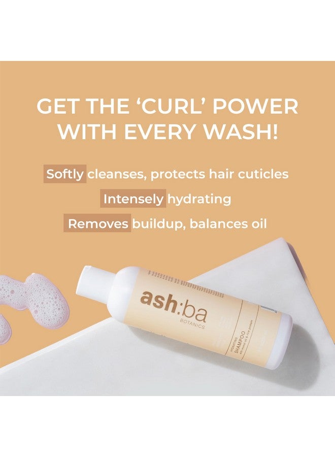 Ashba Botanics Hydrating Shampoo For Men & Women with Dry, Frizzy, Curly & Wavy Hair | Gently Cleanses, Soothes Scalp with Green Tea, Shea Butter, Rice & Quinoa Protein | Paraben, Sulphate Free - 50ml - Image 2