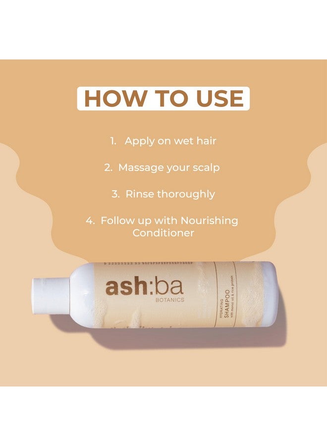 Ashba Botanics Hydrating Shampoo For Men & Women with Dry, Frizzy, Curly & Wavy Hair | Gently Cleanses, Soothes Scalp with Green Tea, Shea Butter, Rice & Quinoa Protein | Paraben, Sulphate Free - 50ml - Image 5