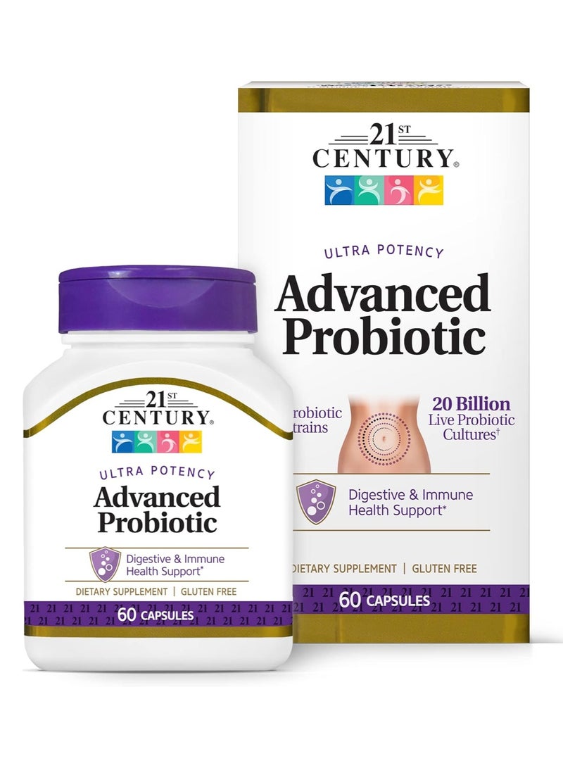 21st Century, Ultra Potency Advanced Probiotic, 60 Capsules - Image 1