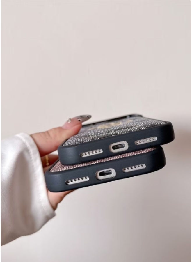 GUESS iPhone 17 Pro Max cover, with a logo and a leather design approved by the global brand Guess. - Dark gray - Image 4