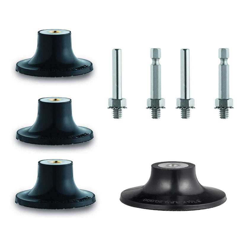 Tshya Quick Change Disc Pad Holder, 4 Pack Roll Lock Disc Holder, with 1/4" Shanks for Die Grinder Accessories - Image 1