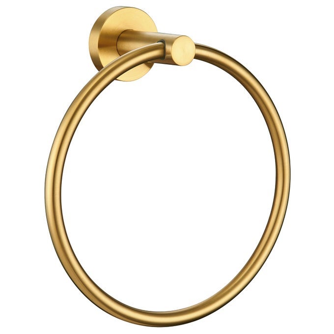 BATHROOM TOWEL RING BRUSHED GOLD SUS304 STAINLESS STEEL MODERN TOWEL HOLDER SWIVEL HAND TOWEL RACK WALL MOUNTED