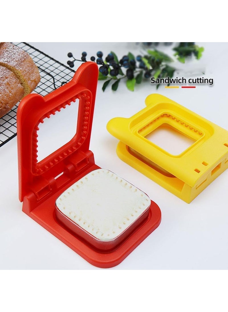 ULTRINA ULTRINA Stainless Steel Sandwich Cutter and Sealer Uncrustables Maker Crustable Bread Cutters Sandwich Decruster for Kids Back to School Bento Box Accessories Multicolor  - Image 2