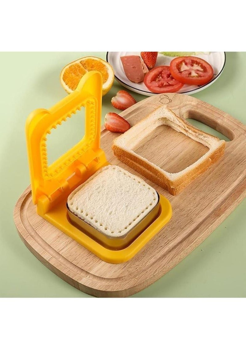 ULTRINA ULTRINA Stainless Steel Sandwich Cutter and Sealer Uncrustables Maker Crustable Bread Cutters Sandwich Decruster for Kids Back to School Bento Box Accessories Multicolor  - Image 1