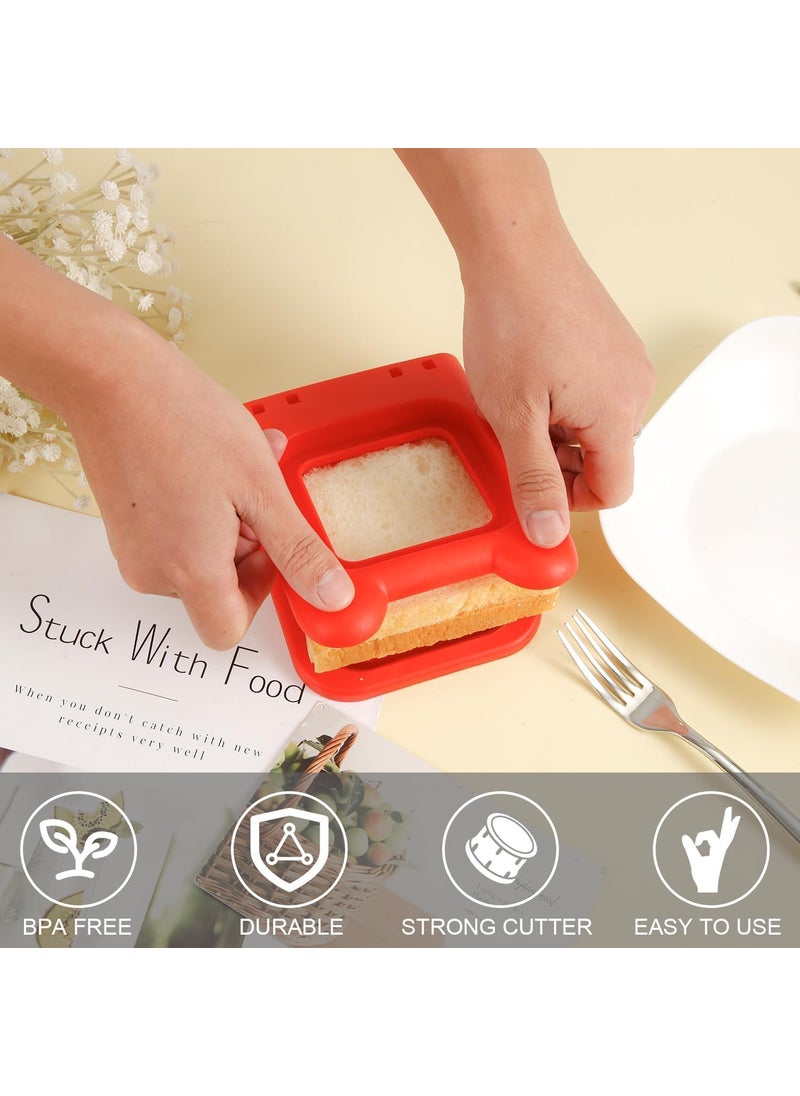 ULTRINA ULTRINA Stainless Steel Sandwich Cutter and Sealer Uncrustables Maker Crustable Bread Cutters Sandwich Decruster for Kids Back to School Bento Box Accessories Multicolor  - Image 3