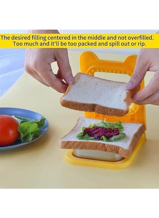 ULTRINA ULTRINA Stainless Steel Sandwich Cutter and Sealer Uncrustables Maker Crustable Bread Cutters Sandwich Decruster for Kids Back to School Bento Box Accessories Multicolor  - Image 4