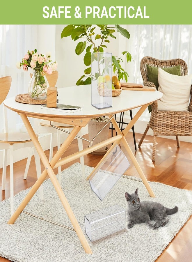 Suream Square Clear Vase, 5" W x 12" H Tall Plastic Vase for Wedding Centerpieces, Home Decorations, Office Ornaments, Shatter-Proof - Image 3