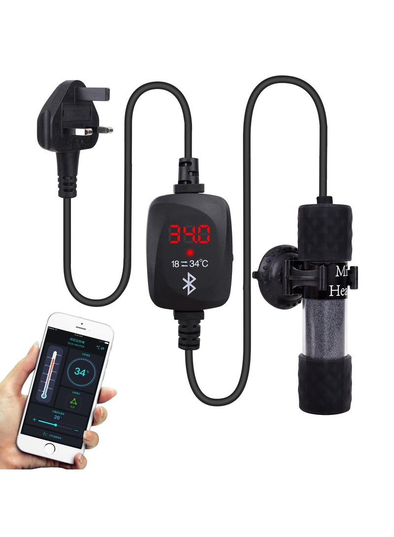 50W Mini Aquarium Heater with External Temp Control, LED Display, Overheat Protection and Auto Shut Off for Freshwater and Saltwater Tanks - Image 1