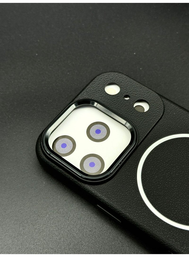 general Premium MagSafe Leather Texture Case for iPhone 17 Pro – Shockproof, Slim & Magnetic Wireless Charging Compatible (Black) - Image 3