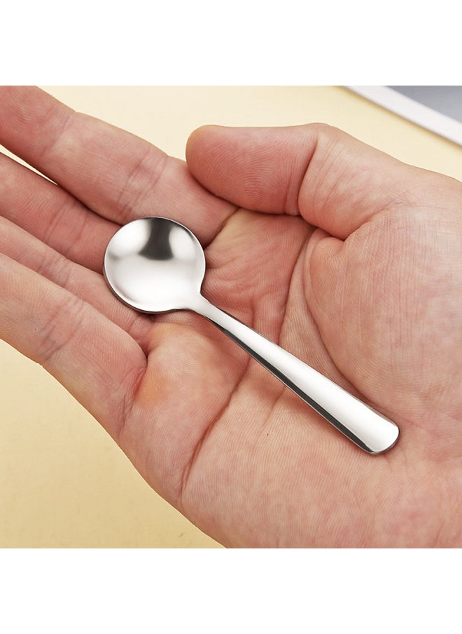 Generic - Stainless Steel Mini Small Spoon 304 Special Small Small Short Handle Small Gold Spoon Salt Spoon Medicinal Powder Spoon Seasoning Spoon Coffee Spoon-Specifications:Golden Mini Spoon 12.6 - Image 1