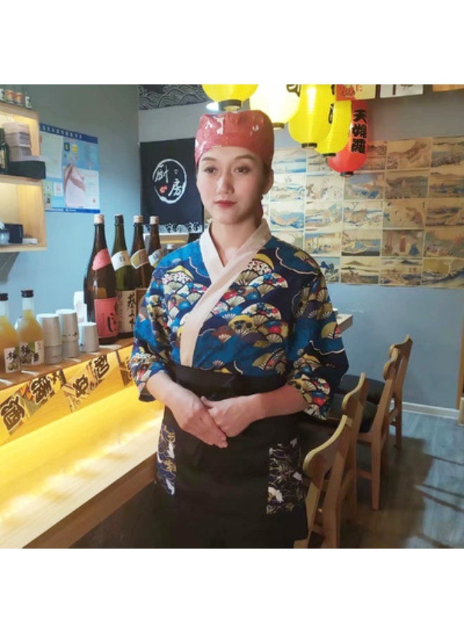 NIBEMINENT Japanese Style Chef Sushi Restaurant Kimono Male And Female Servers Work Clothes Izakaya Barbecue Self-service Chef Outfit - Image 1