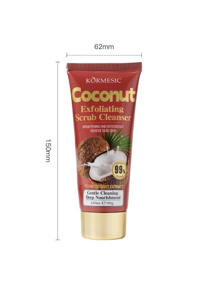 Kormesic 2pcs Coconut Scrub Cleanser 100g - Nourishing & Exfoliating - Image 1