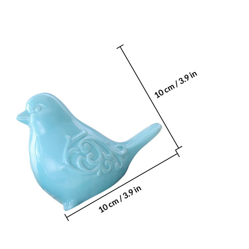 Lovely Chubby Bird Figure Desktop Adornment Home Decor (Sky- ) - Image 2