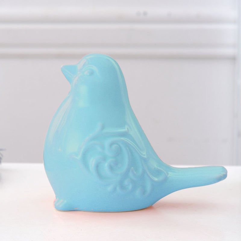 Lovely Chubby Bird Figure Desktop Adornment Home Decor (Sky- ) - Image 4